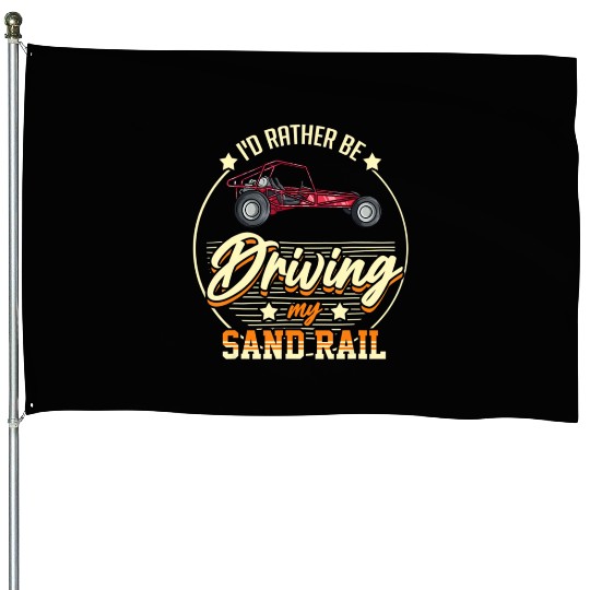 Duune Buuggy Sand Rail Car Racing Beach Desert Rc Dr House Flags