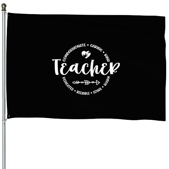 Teacher Appreciation Round Circle House Flags