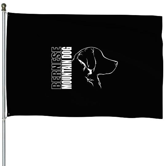 Funny Bernese Mountain Dog Profile dog mom House Flags