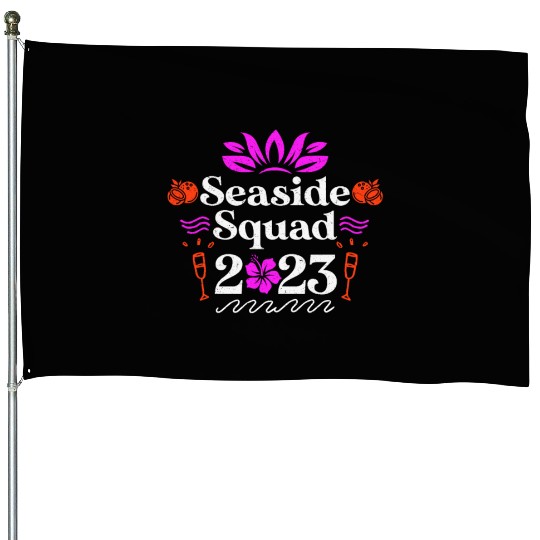 Seaside Squad 2023 Summer Vacation Spring Break House Flags