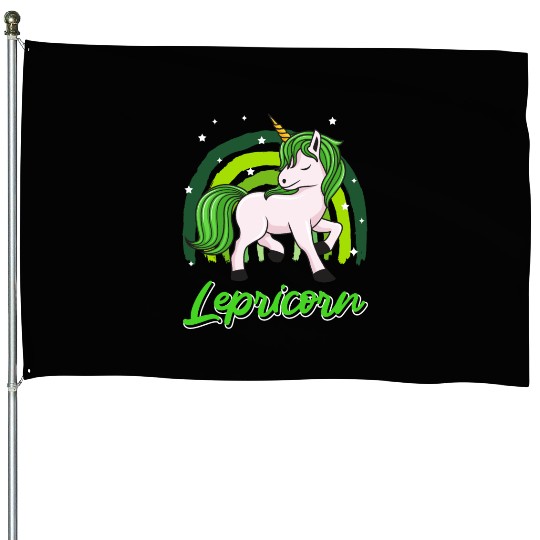Lepricorn St. Patrick's Day Unicorn Women House Flags