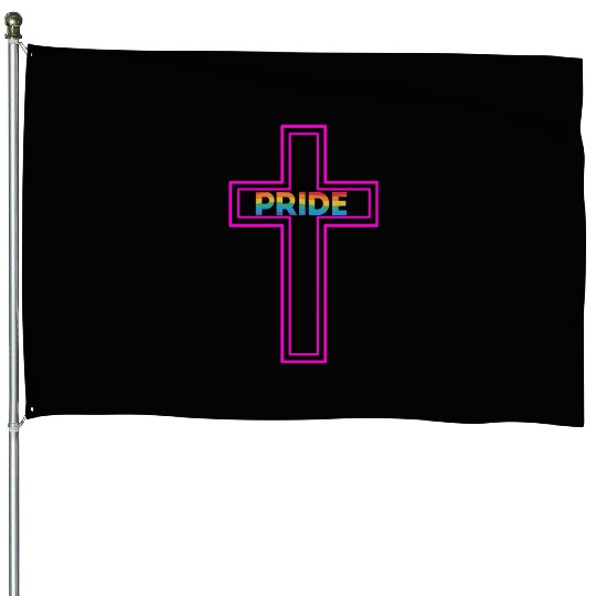 Pride Cross pride month House Flags