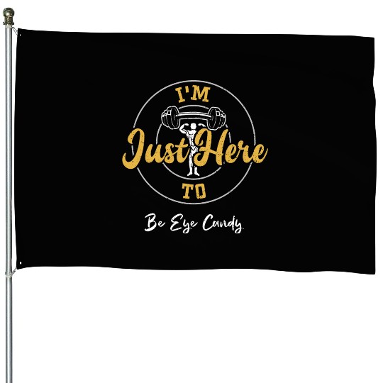 I'm Just Here To Be Eye Candy House Flags