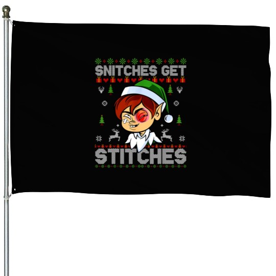 Warrior 12 Snitches Get Stitches House Flags