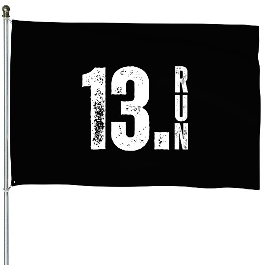 Half Crazy 13 1 Running Half Marathon Race Runner House Flags