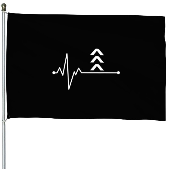 Heart beat down syndrome Awareness down right perf House Flags