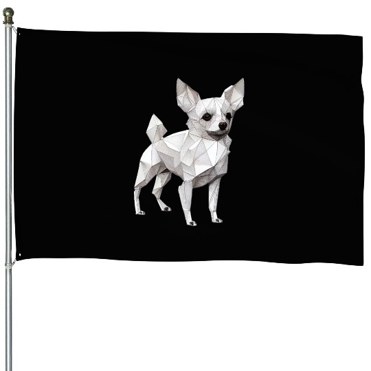 Colorful Origami Chihuahua: A Playful and House Flags