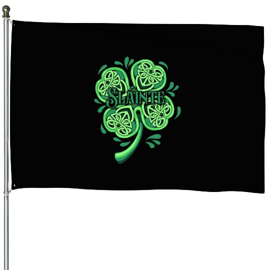 Slainte Irish Cheers Good Health St Patricks Day House Flags
