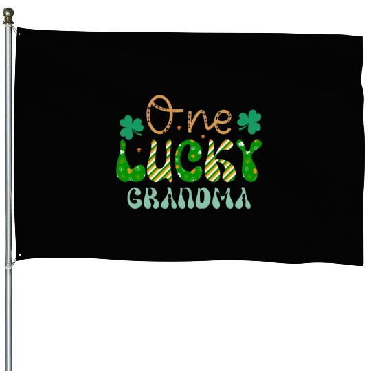 One luckyPatricks Day Sublimation House Flags