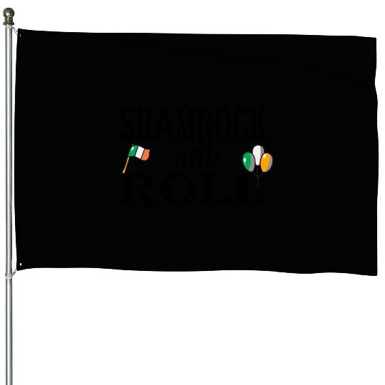 Shamrock And Roll House Flags