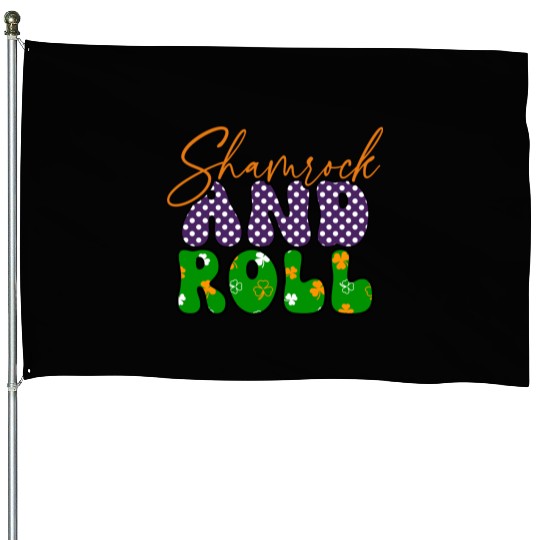 ShamrockPatricks Day Sublimation House Flags