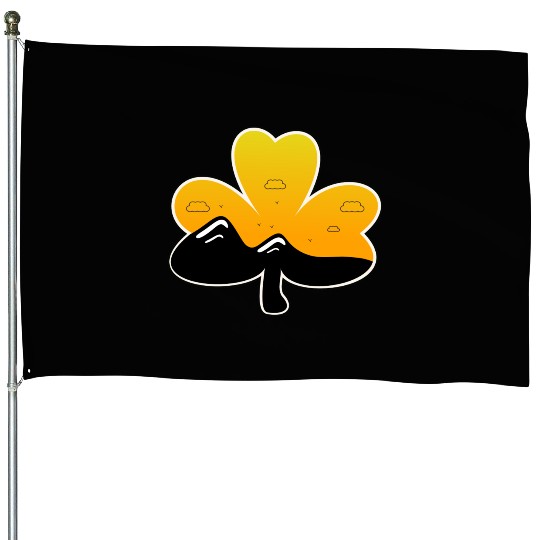 vintage st patrick sunrise House Flags