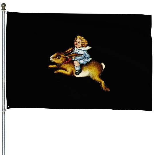 Vintage Easter House Flags