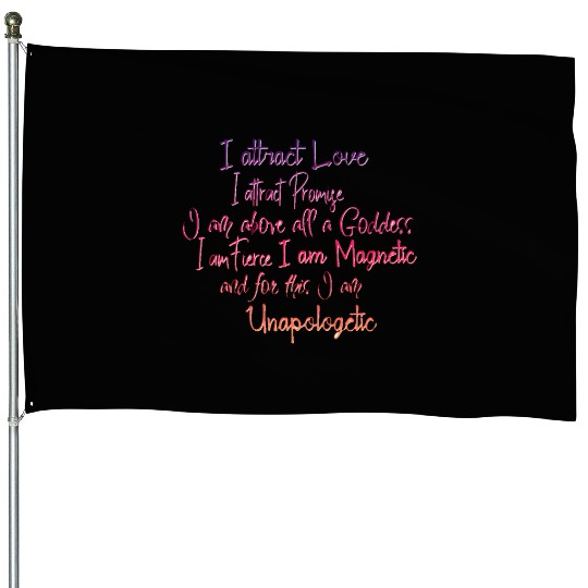 I am a Goddess-Self Love/Self Care Mantra House Flags