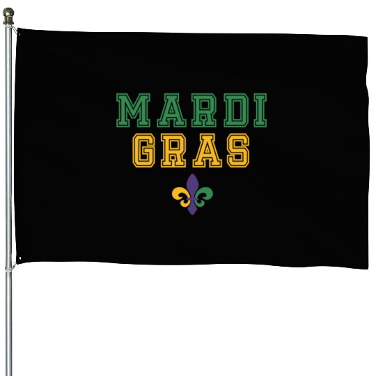 Mardi Gras Carnival Fiesta Party Louisiana New Orl House Flags
