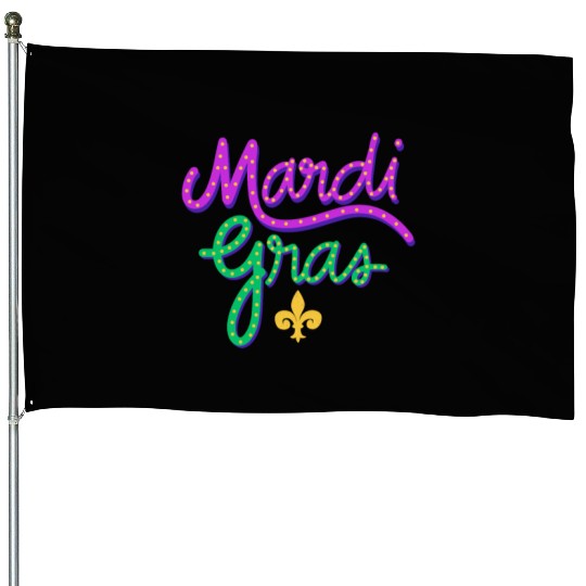 Mardi Gras Carnival Fiesta Party Louisiana New Orl House Flags