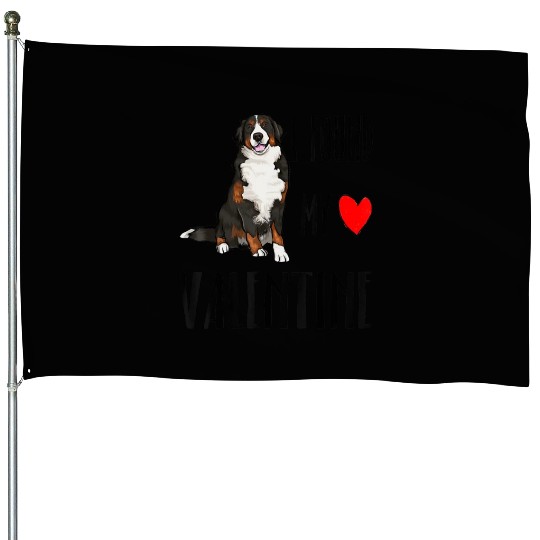I Found My Valentine Day Bernese Mountain Dog Dog House Flags