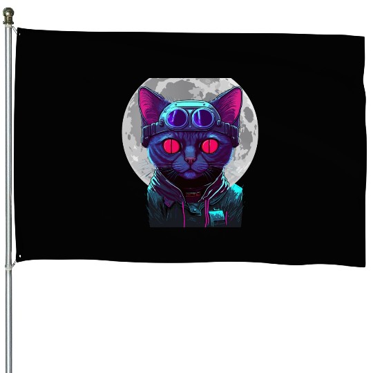 SPACE CAT 1 House Flags