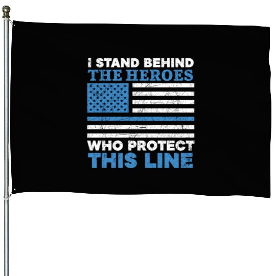 Military Police Officer Law Enforcement USA Flag House Flags