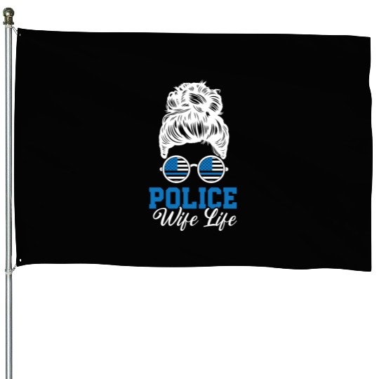 Police Wife Life Cop Law Enforcement Officer House Flags
