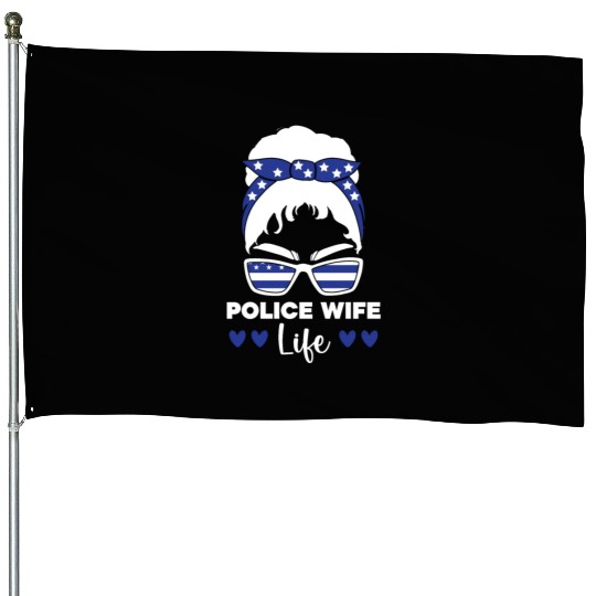 Police Wife Life Cop Law Enforcement Officer House Flags