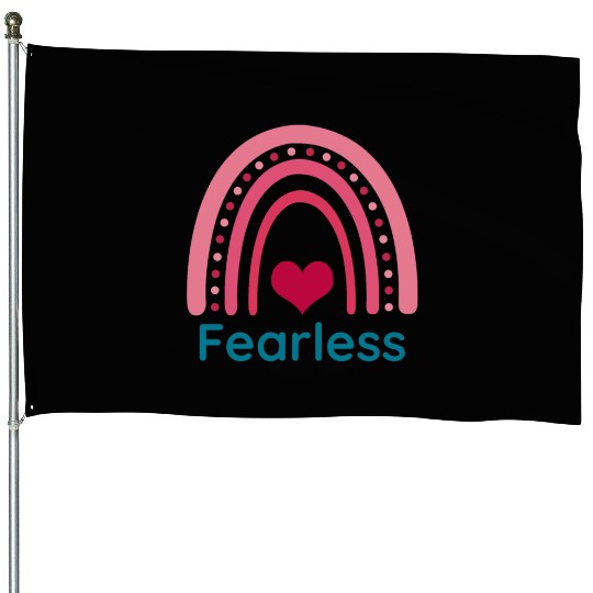 Fearless Viva Magenta Boho Rainbow House Flags