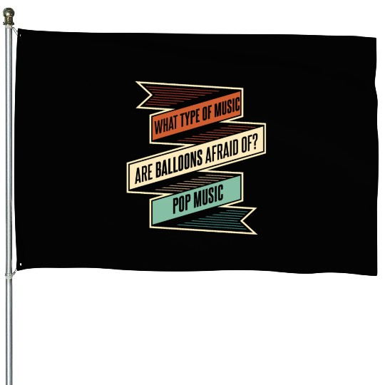 Music Teacher Funny House Flags