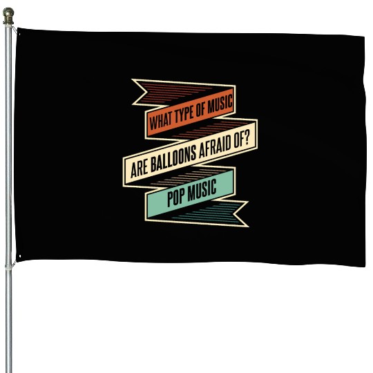 Music Teacher Funny House Flags