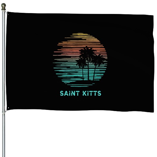 Saint Kitts Cool Souvenir Vacation Artistic House Flags
