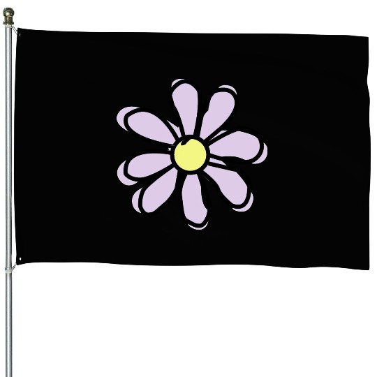 Lavender Flower House Flags