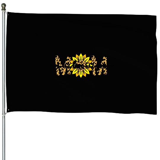 MOM Sunflower I Love You House Flags