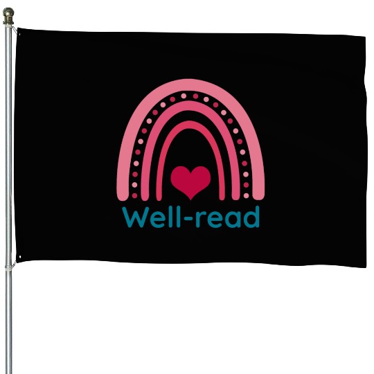 Well read Viva Magenta Boho Rainbow House Flags