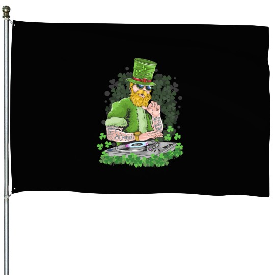 St Patricks Day DJ, Music Love, Tattoos Lucky Clov House Flags