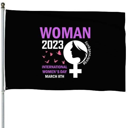 International Women's Day 2023 Embrace Equity House Flags