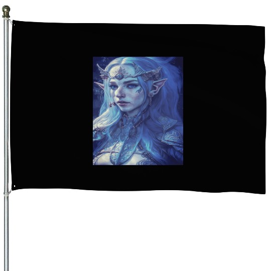Fairy elf woman fantasy mysticism magic mythical j House Flags