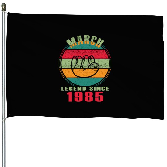March vintage 1985 38th birthday gift man House Flags