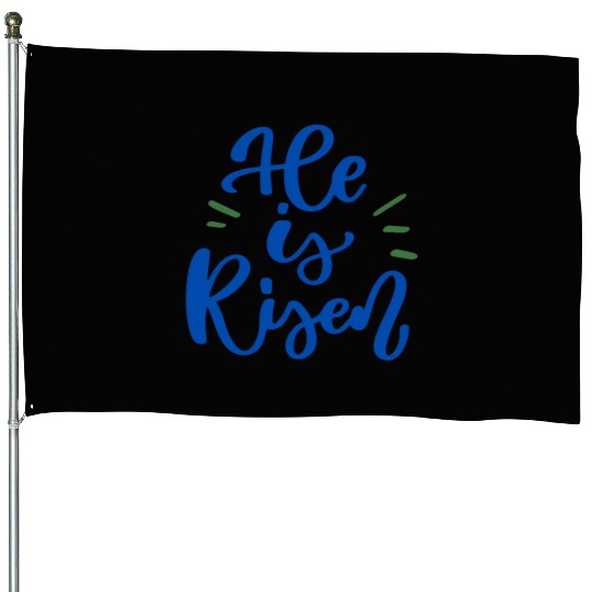 He Is Risen Religious Easter House Flags