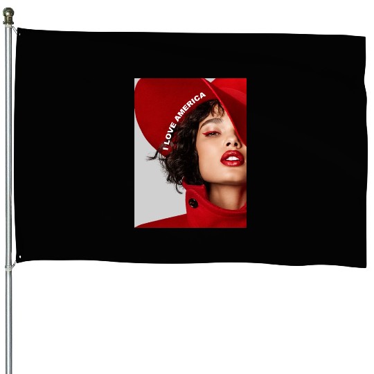 I Love America House Flags