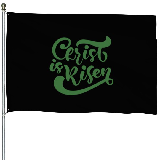 He Is Risen Religious Easter House Flags