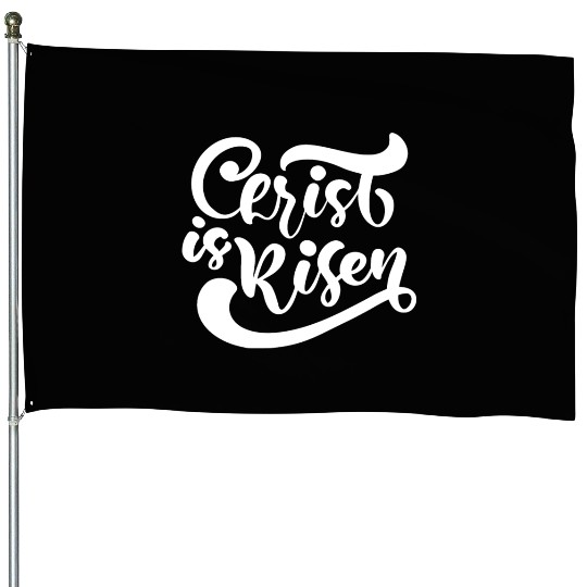He Is Risen Religious Easter House Flags