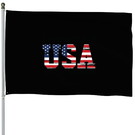 Born French France American USA Citizenship House Flags