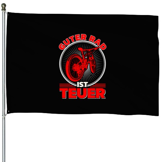 Cycling, Biking, Bikers Mountain Bike, Racing Bike House Flags