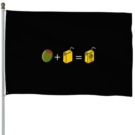 Olive Juice I Love You House Flags