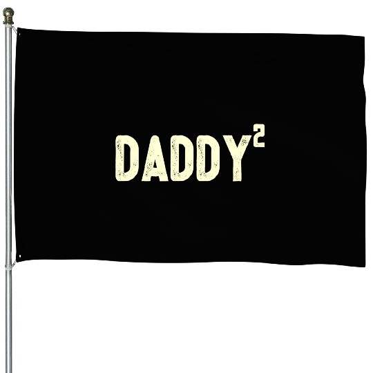 Mens Daddy to be of 2 kids 2nd power squared Dad s House Flags