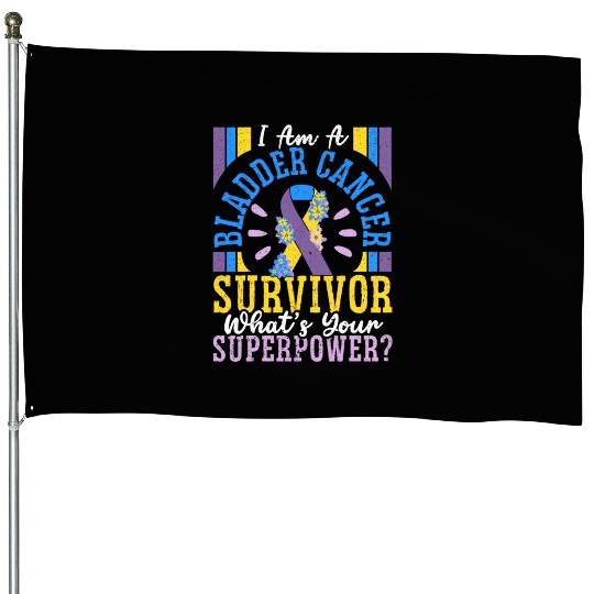 Bladder Cancer Survivor Bladder Cancer Awareness House Flags