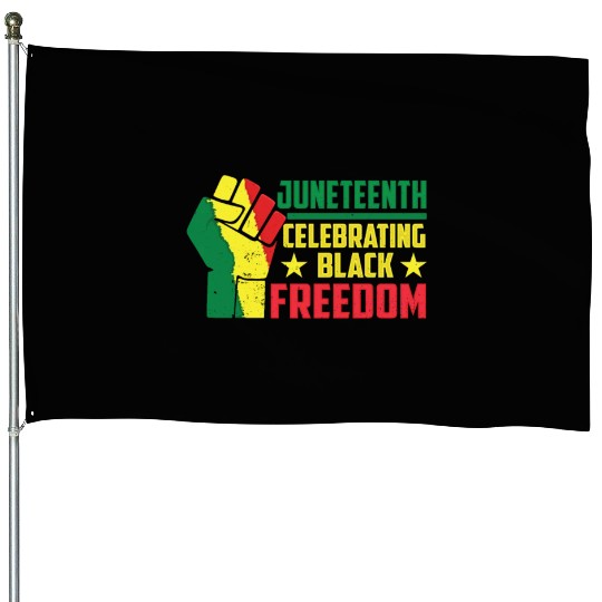 Juneteenth Celebrating Black Freedom Africa 1865 House Flags