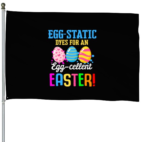 Easter Colorful Egg Dye Rabbit Egg Hunt House Flags