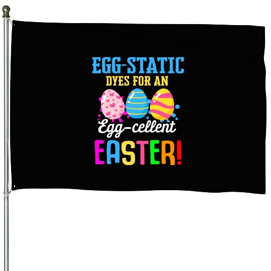 Easter Colorful Egg Dye Rabbit Egg Hunt House Flags