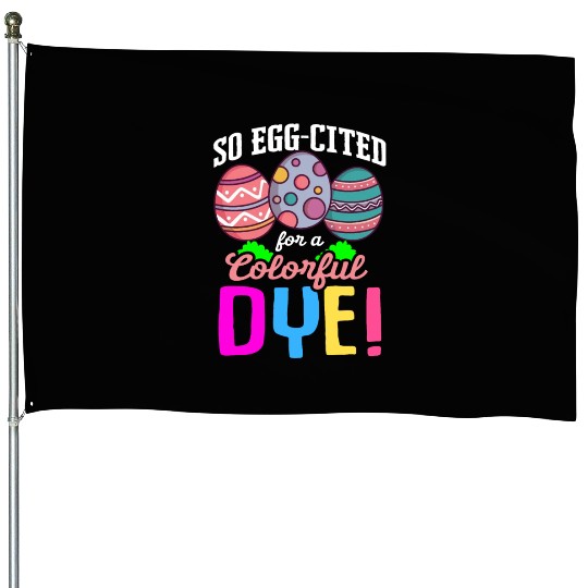 Easter Colorful Egg Dye Rabbit Egg Hunt House Flags