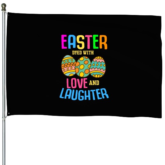 Easter Colorful Egg Dye Rabbit Egg Hunt House Flags